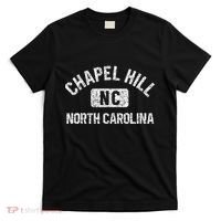 Chapel Hill NC North Carolina Gym Style Distress White Print T-Shirt thumb 0