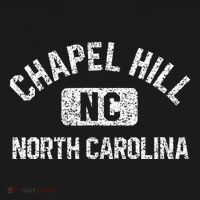 Chapel Hill NC North Carolina Gym Style Distress White Print T-Shirt thumb 7