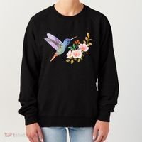 Cute Hummingbird Nectar Flower Outfit Love Birds Women's Sweatshirt thumb 0