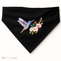 Cute Hummingbird Nectar Flower Outfit Love Birds USA-Made Doggie Bandana thumb 0
