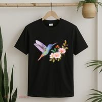 Cute Hummingbird Nectar Flower Outfit Love Birds T-Shirt thumb 2