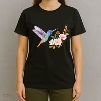 Cute Hummingbird Nectar Flower Outfit Love Birds T-Shirt thumb 4