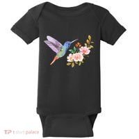 Cute Hummingbird Nectar Flower Outfit Love Birds Baby Bodysuit thumb 0