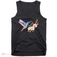 Cute Hummingbird Nectar Flower Outfit Love Birds Tank Top thumb 0