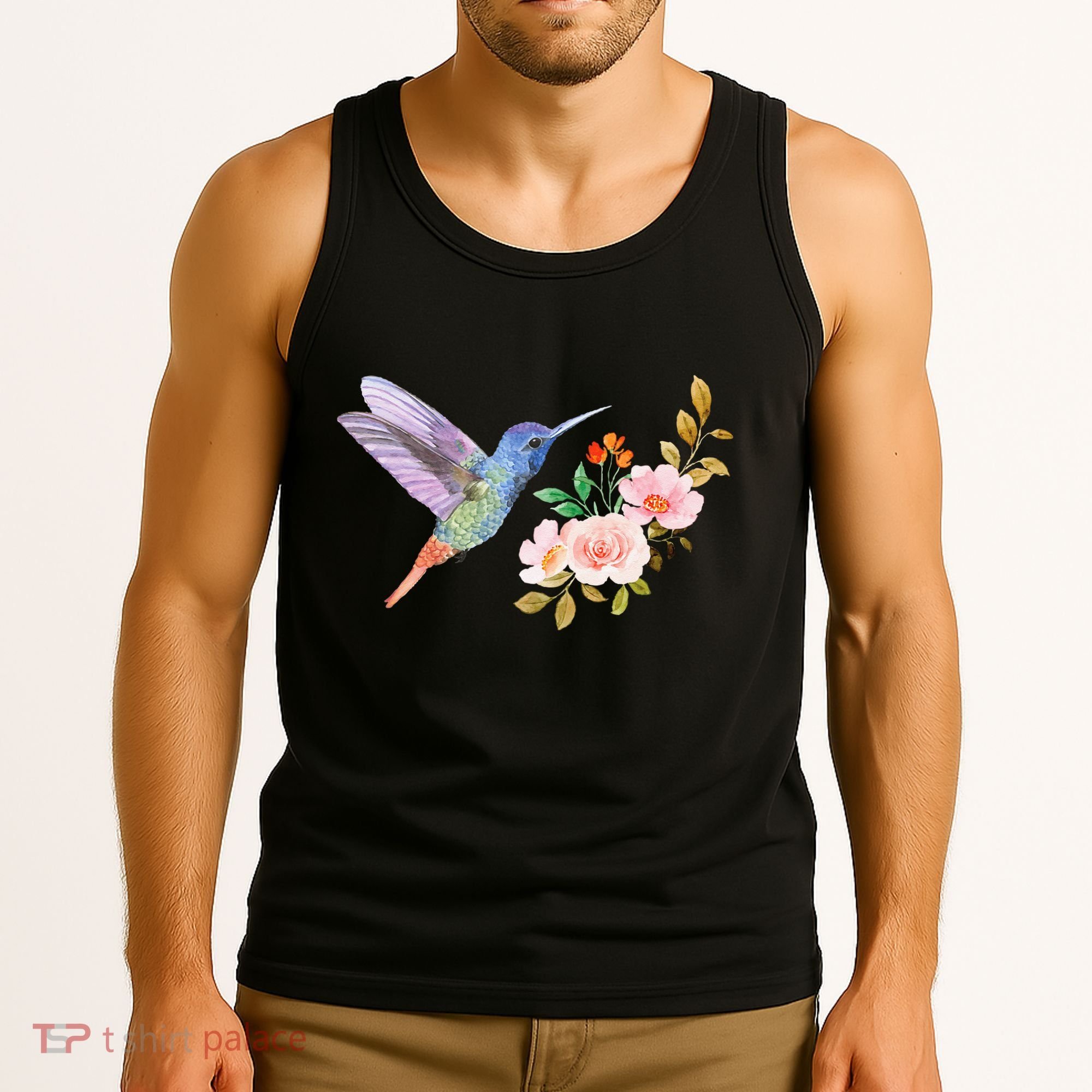 Cute Hummingbird Nectar Flower Outfit Love Birds Tank Top