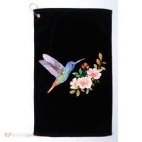 Cute Hummingbird Nectar Flower Outfit Love Birds Golf Towel thumb 0
