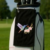 Cute Hummingbird Nectar Flower Outfit Love Birds Golf Towel thumb 2