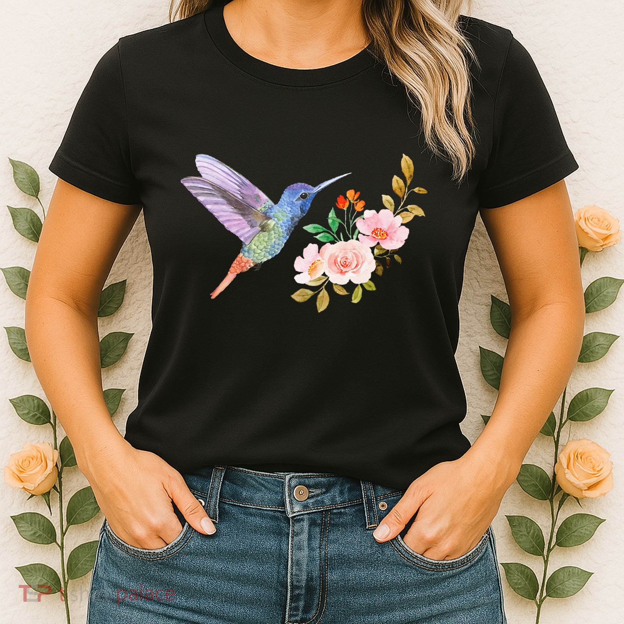 Cute Hummingbird Nectar Flower Outfit Love Birds Women's T-Shirt