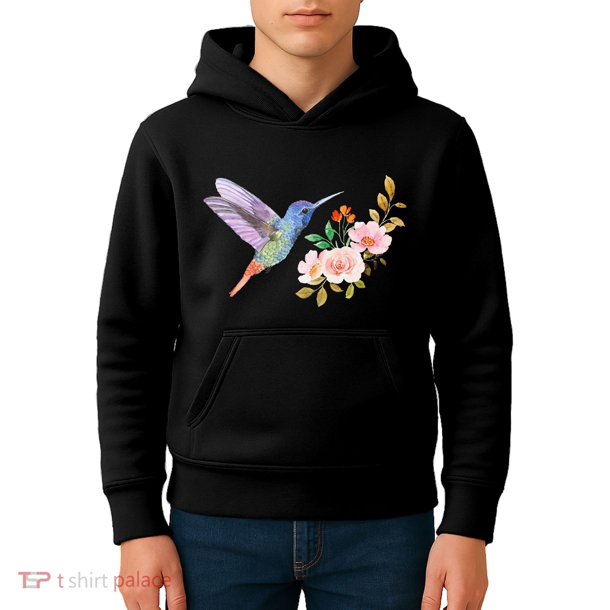 Cute Hummingbird Nectar Flower Outfit Love Birds Kids Hoodie