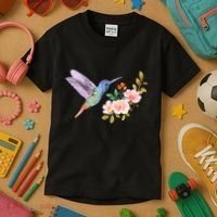 Cute Hummingbird Nectar Flower Outfit Love Birds Kids T-Shirt thumb 3