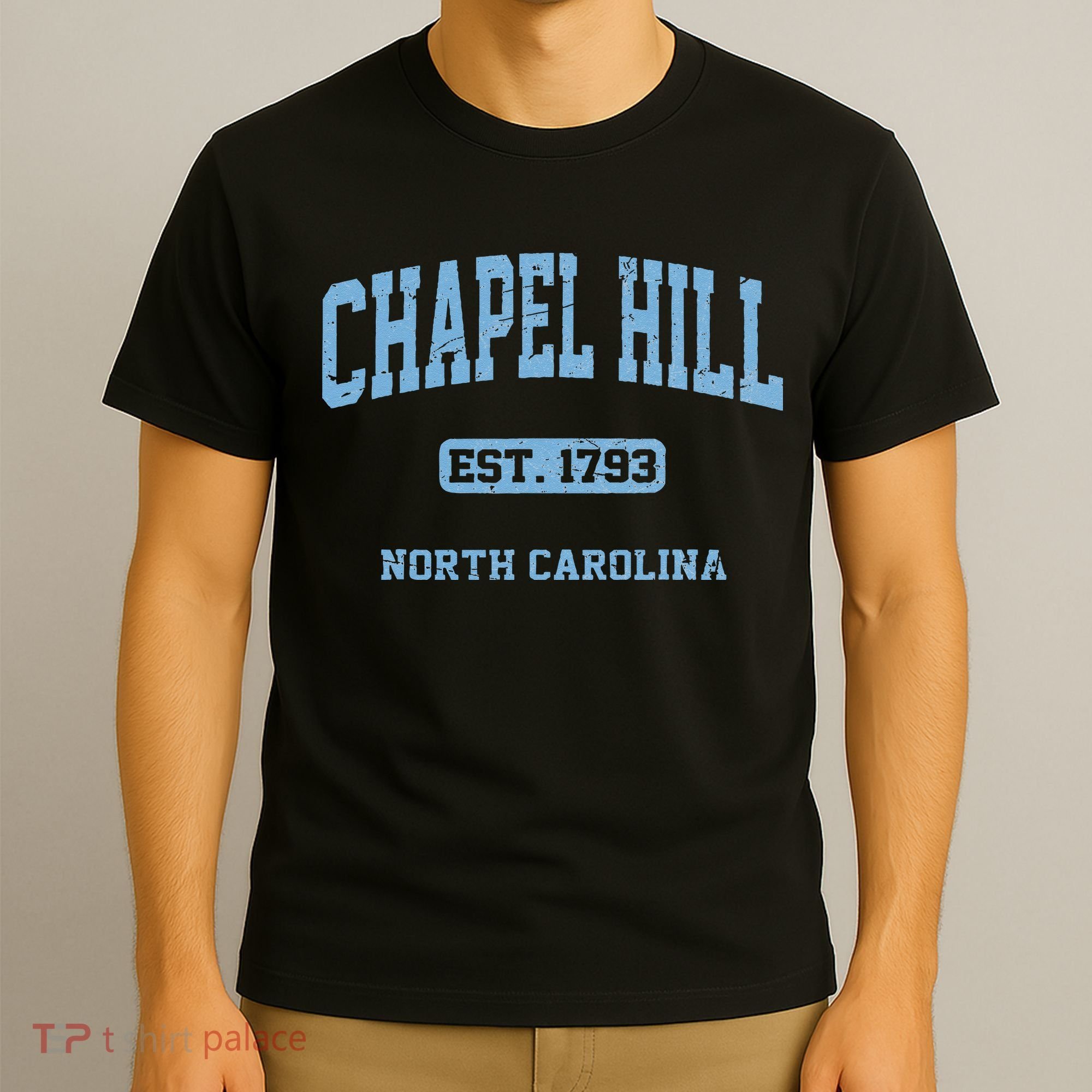 Chapel Hill North Carolina NC Vintage State Athletic Style T-Shirt