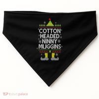 Cotton Headed Ninny Muggins! Funny Christmas Elf USA-Made Doggie Bandana thumb 0
