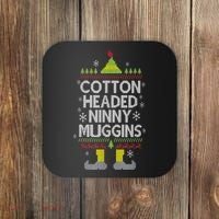 Cotton Headed Ninny Muggins! Funny Christmas Elf Coaster thumb 0