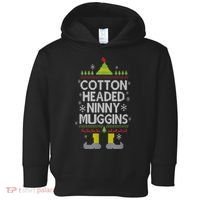 Cotton Headed Ninny Muggins! Funny Christmas Elf Toddler Hoodie thumb 0
