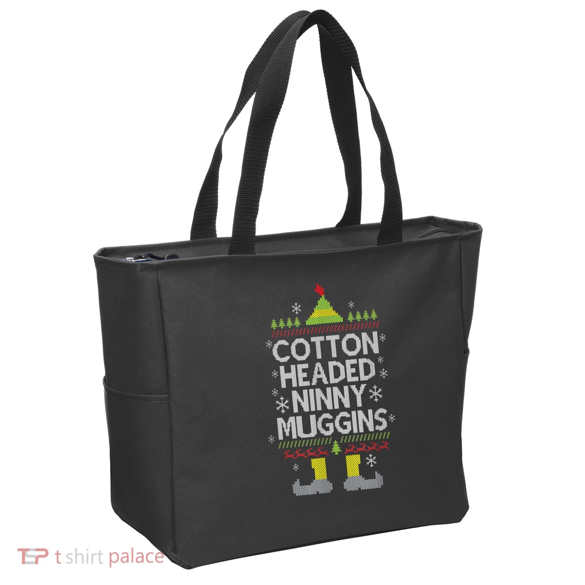 Cotton Headed Ninny Muggins! Funny Christmas Elf Tote Bag