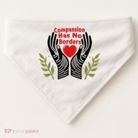 Compassion Has No Borders USA-Made Doggie Bandana thumb 0