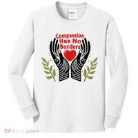 Compassion Has No Borders Kids Long Sleeve Shirt thumb 0