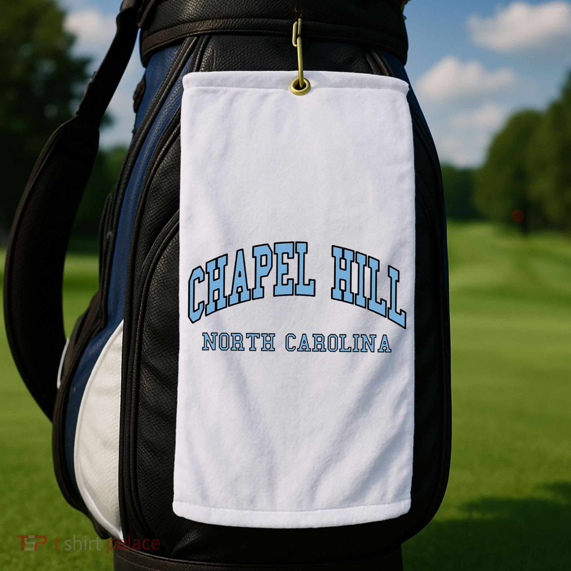 Chapel Hill North Carolina Throwback Golf Towel