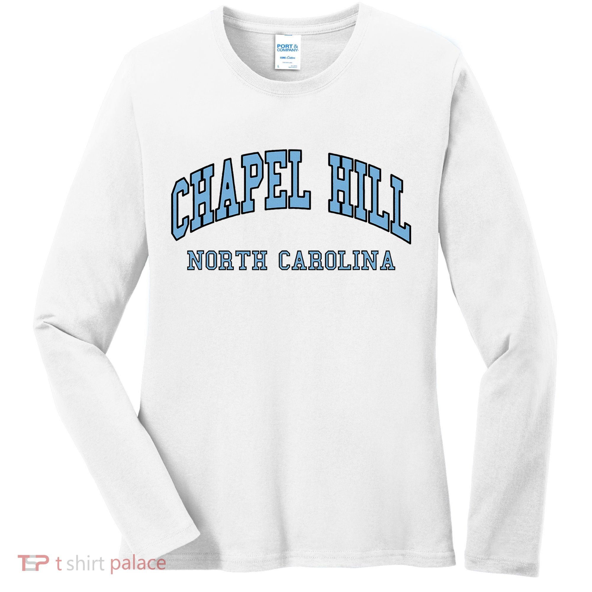 Chapel Hill North Carolina Throwback Women's Long Sleeve Shirt
