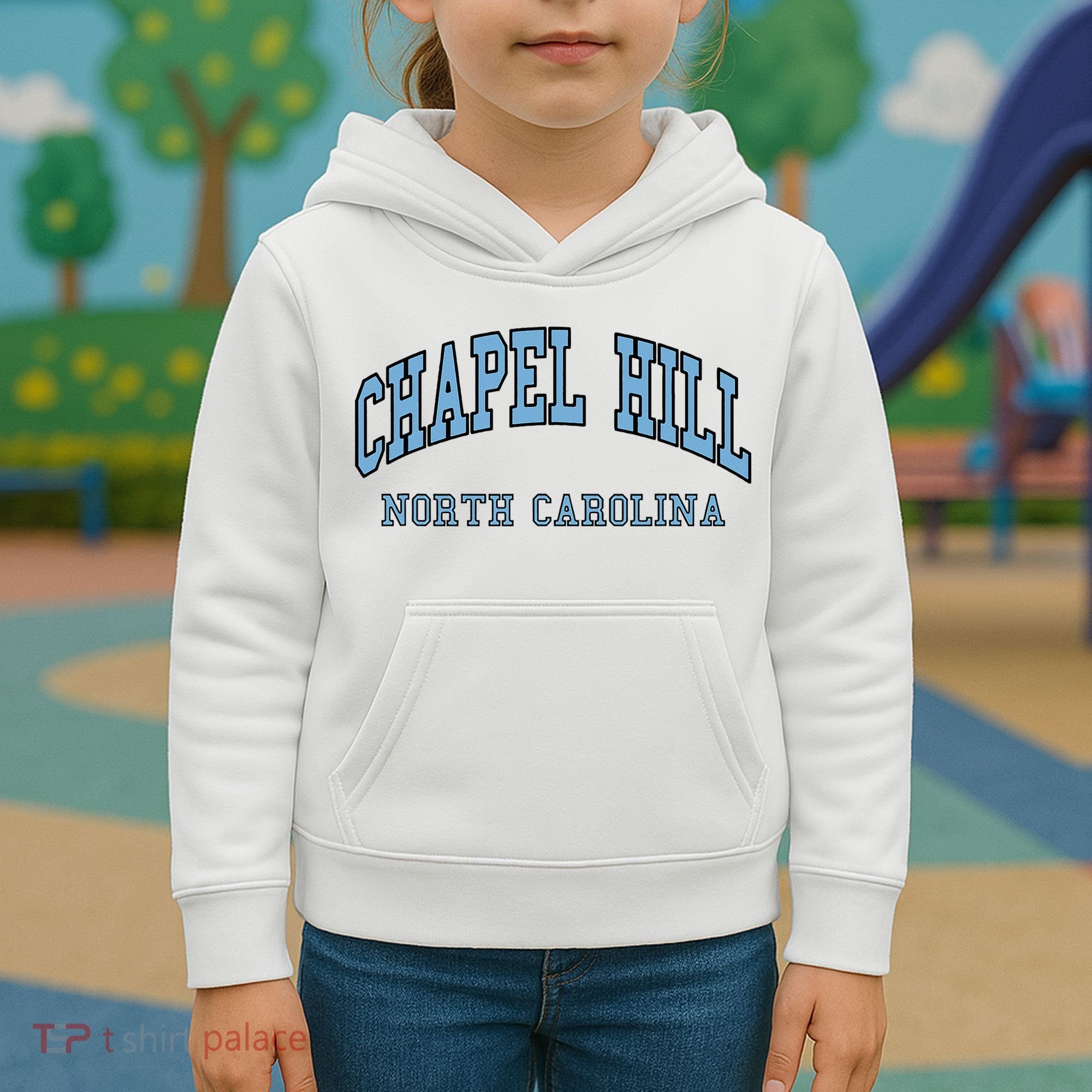 Chapel Hill North Carolina Throwback Kids Hoodie