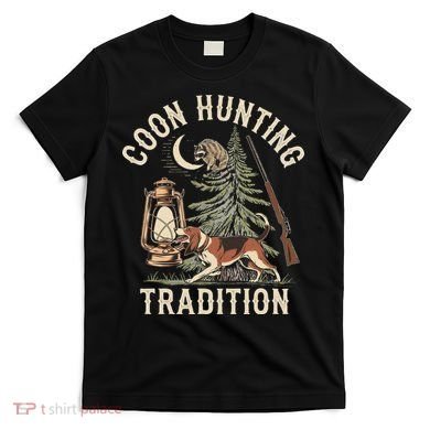 Coon Hunting Night – Patriotic Design For Coon Hunters T-Shirt
