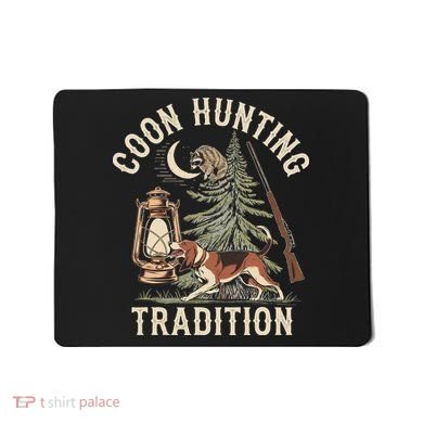 Coon Hunting Night – Patriotic Design For Coon Hunters Mousepad