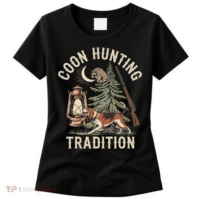 Coon Hunting Night – Patriotic Design For Coon Hunters Women's T-Shirt