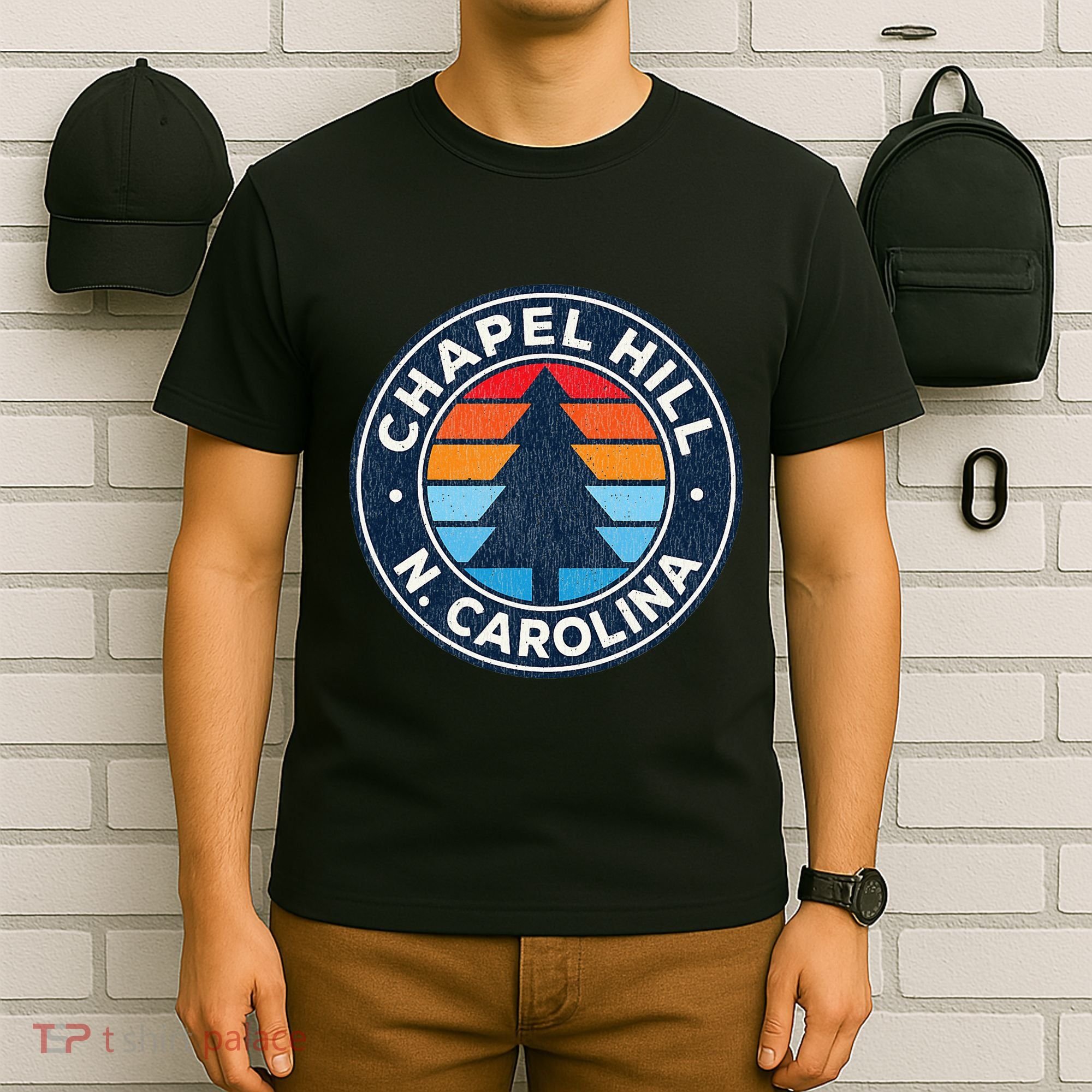 Chapel Hill North Carolina Nc Vintage Graphic Retro 70s T-Shirt