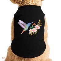 Cute Hummingbird Nectar Flower Outfit Love Birds Doggie Tank thumb 0