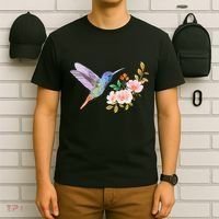 Cute Hummingbird Nectar Flower Outfit Love Birds T-Shirt thumb 6