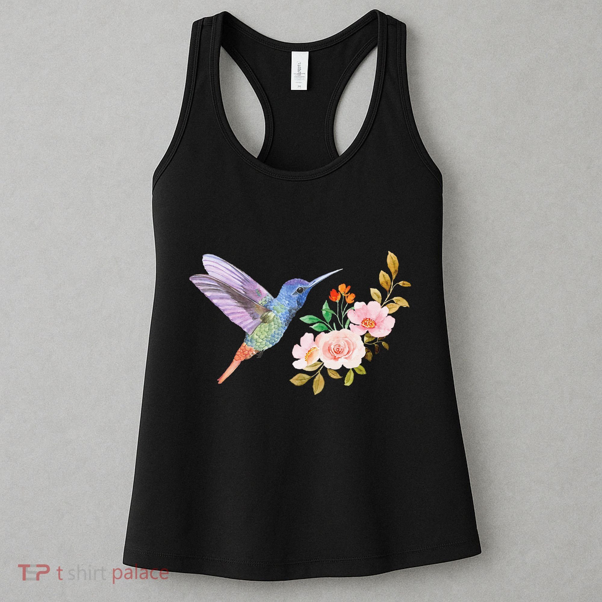 Cute Hummingbird Nectar Flower Outfit Love Birds Women's Tank Top
