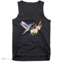 Cute Hummingbird Nectar Flower Outfit Love Birds Tank Top thumb 0