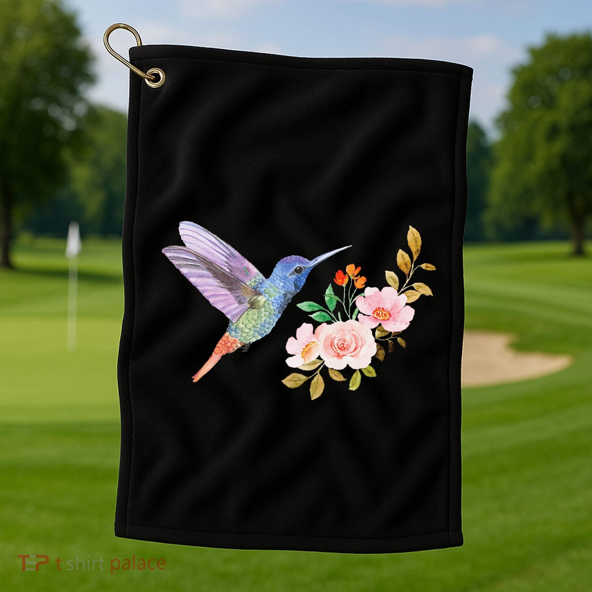 Cute Hummingbird Nectar Flower Outfit Love Birds Golf Towel