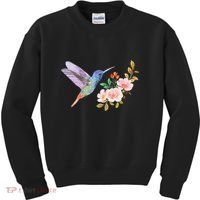 Cute Hummingbird Nectar Flower Outfit Love Birds Kids Sweatshirt thumb 0