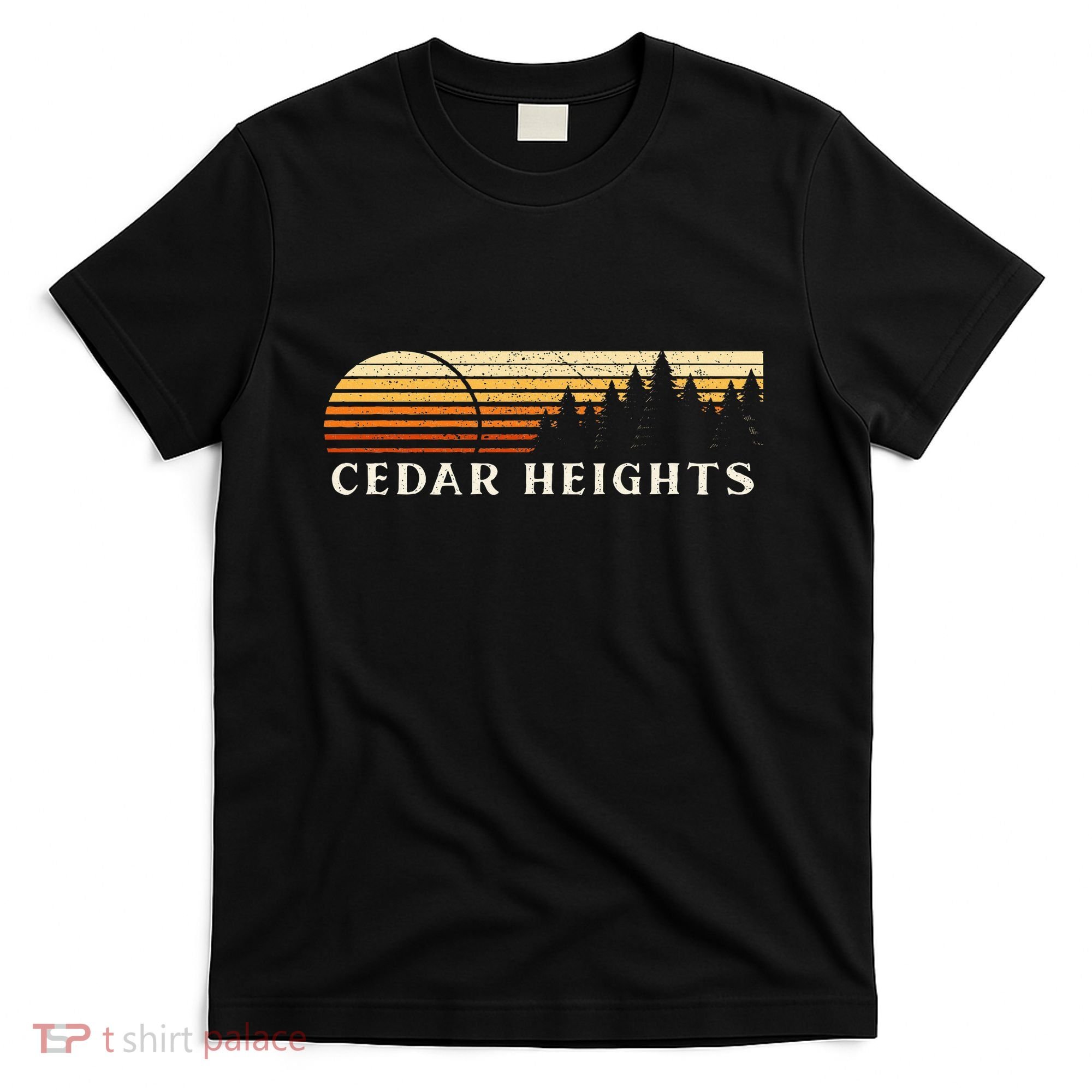 Cedar Heights Nj Vintage Evergreen Sunset Eighties T-Shirt