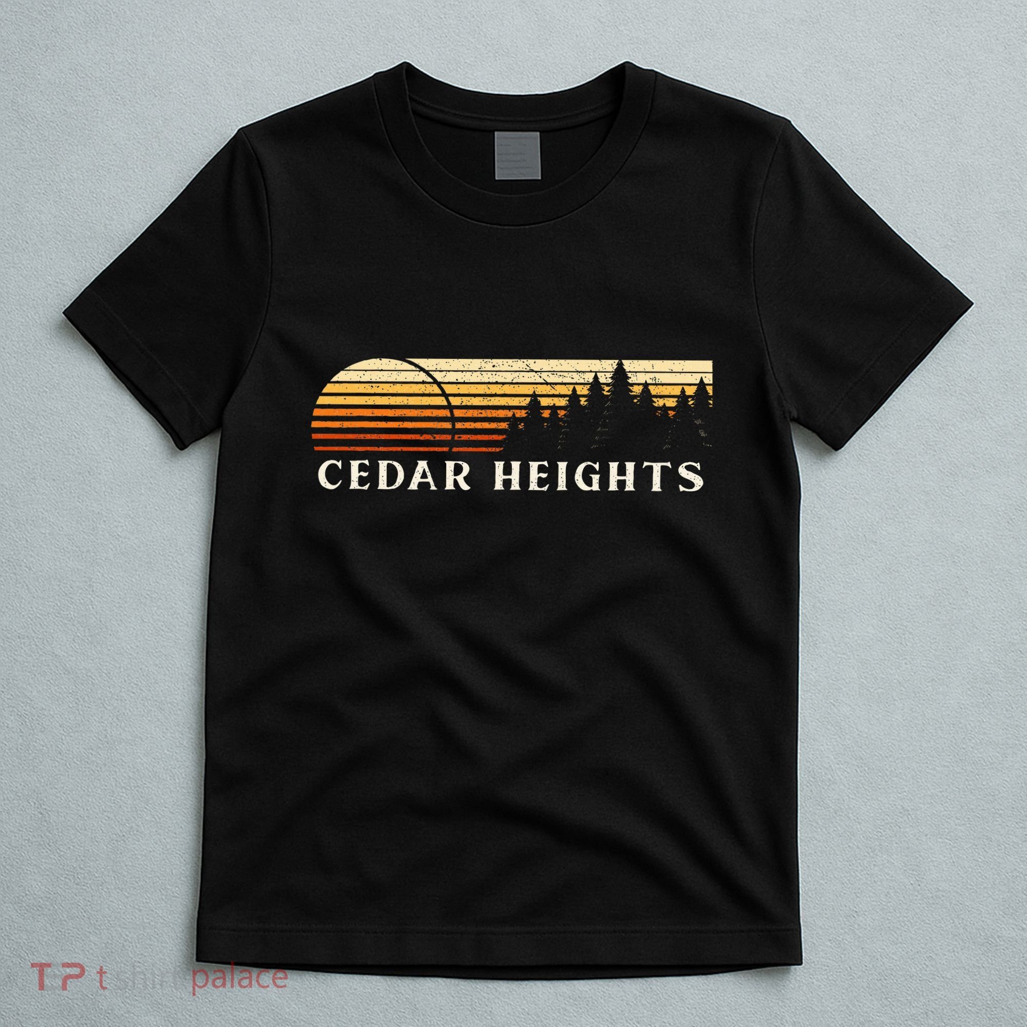 Cedar Heights Nj Vintage Evergreen Sunset Eighties T-Shirt