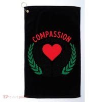 Compassion Has No Borders 2025 Funny Golf Towel thumb 0