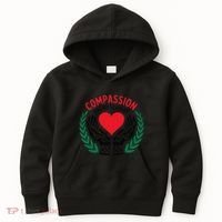 Compassion Has No Borders 2025 Funny Kids Hoodie thumb 0