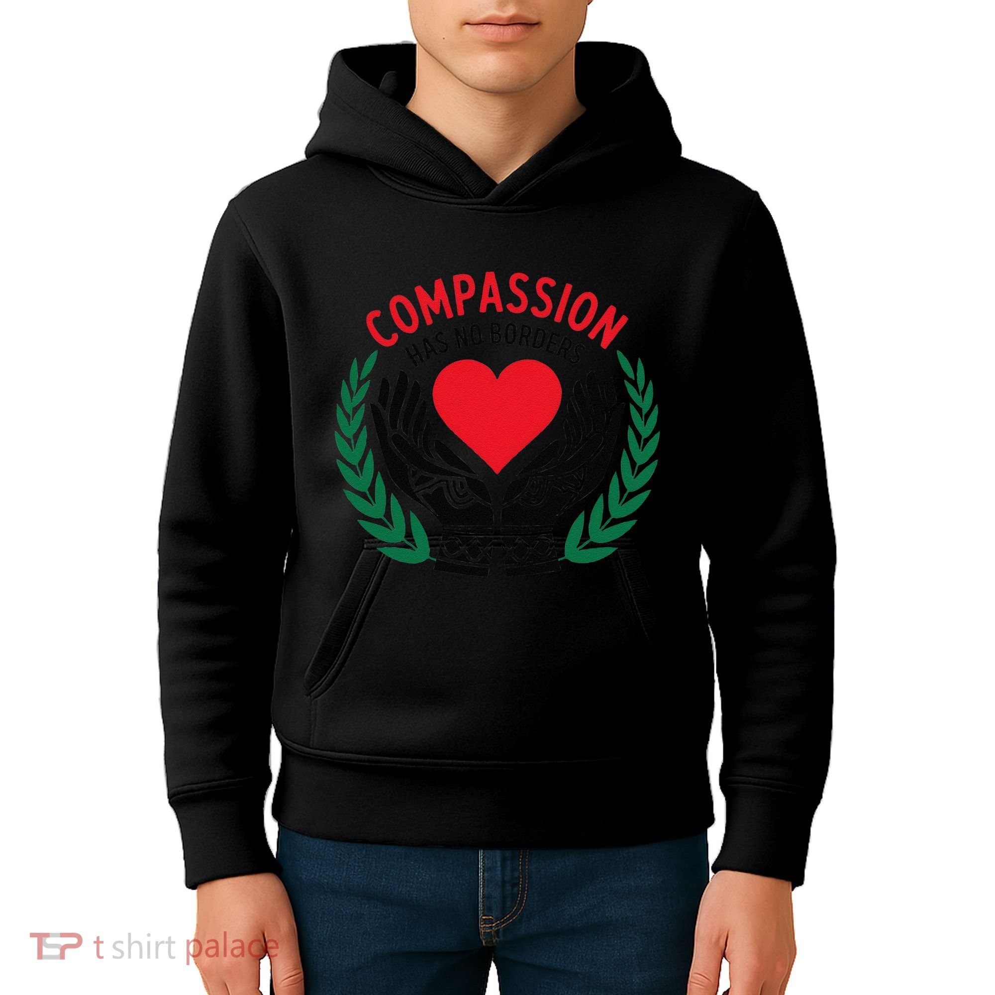 Compassion Has No Borders 2025 Funny Kids Hoodie