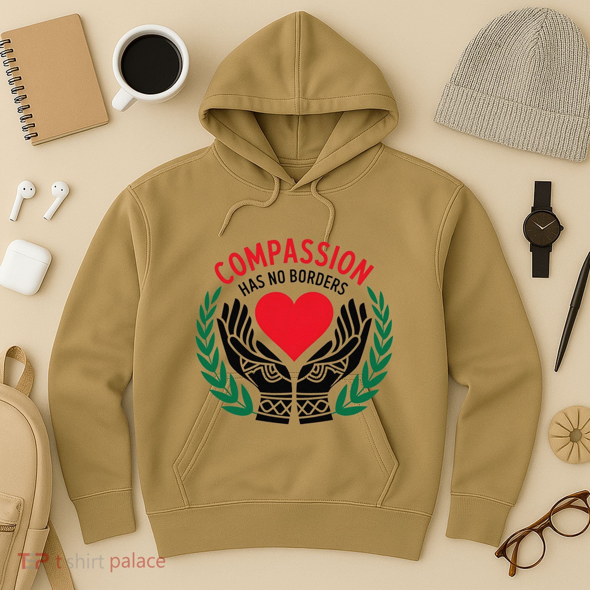 Compassion Has No Borders 2025 Funny Hoodie