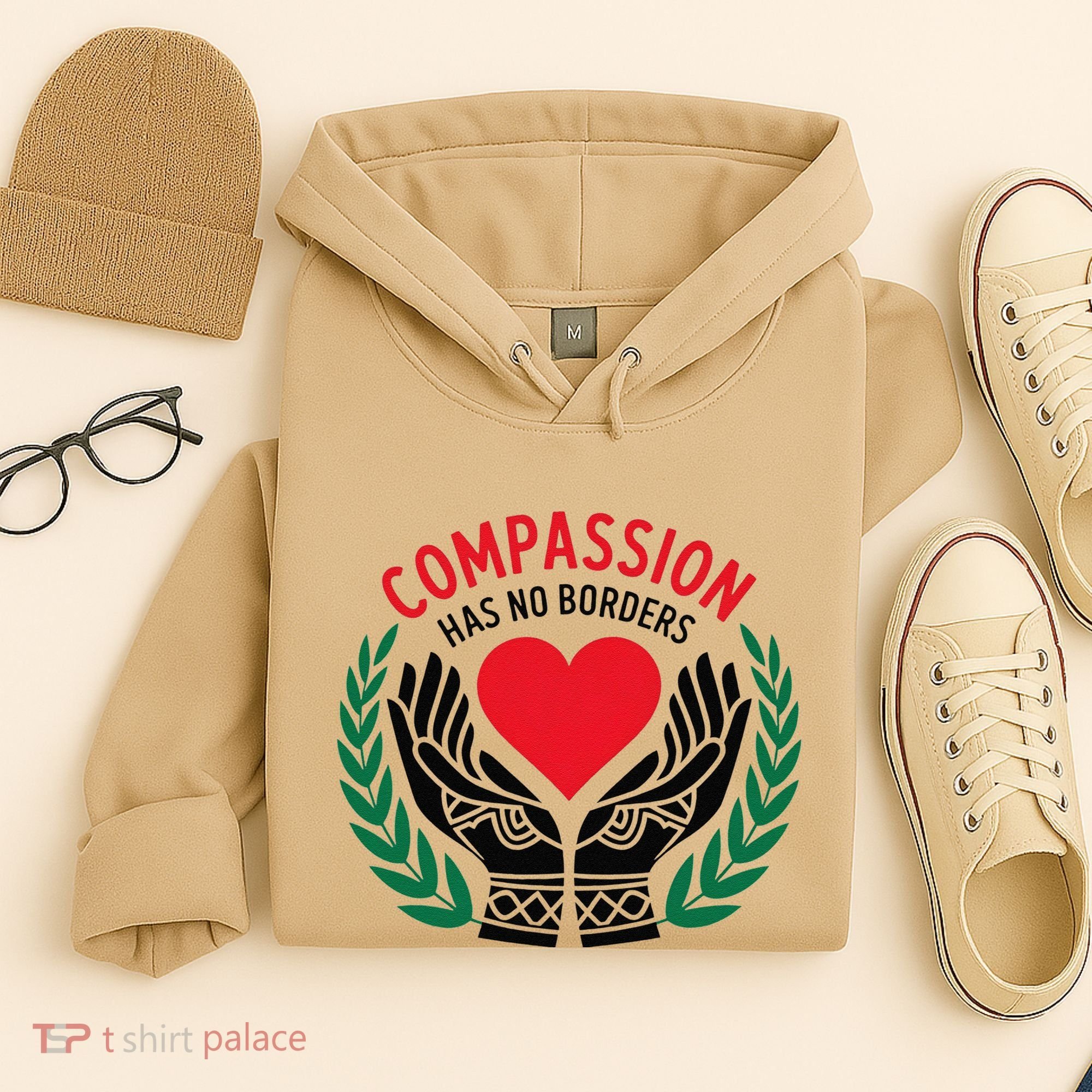 Compassion Has No Borders 2025 Funny Hoodie