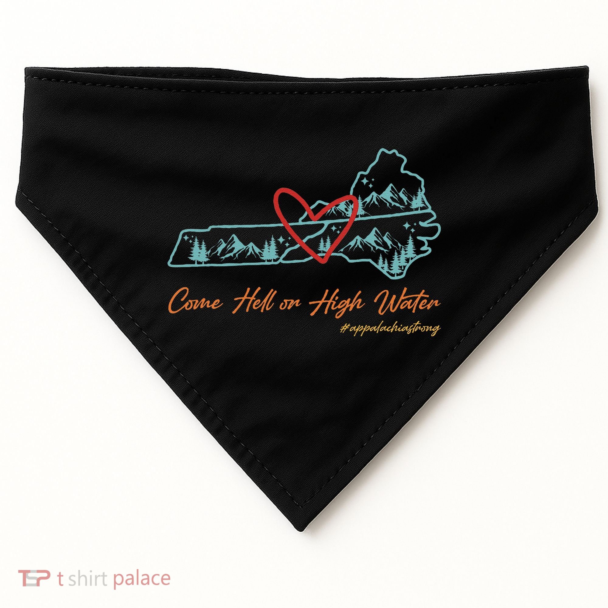 Come Hell Or High Water – Appalachian Strong Retro USA-Made Doggie Bandana