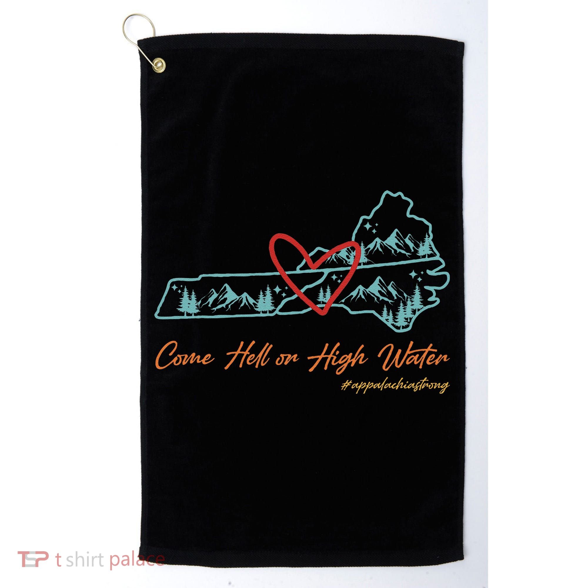 Come Hell Or High Water – Appalachian Strong Retro Golf Towel
