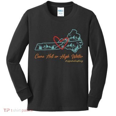 Come Hell Or High Water – Appalachian Strong Retro Kids Long Sleeve Shirt