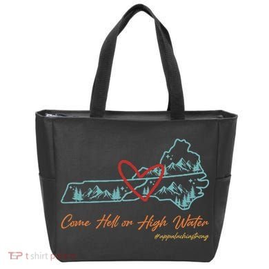 Come Hell Or High Water – Appalachian Strong Retro Tote Bag