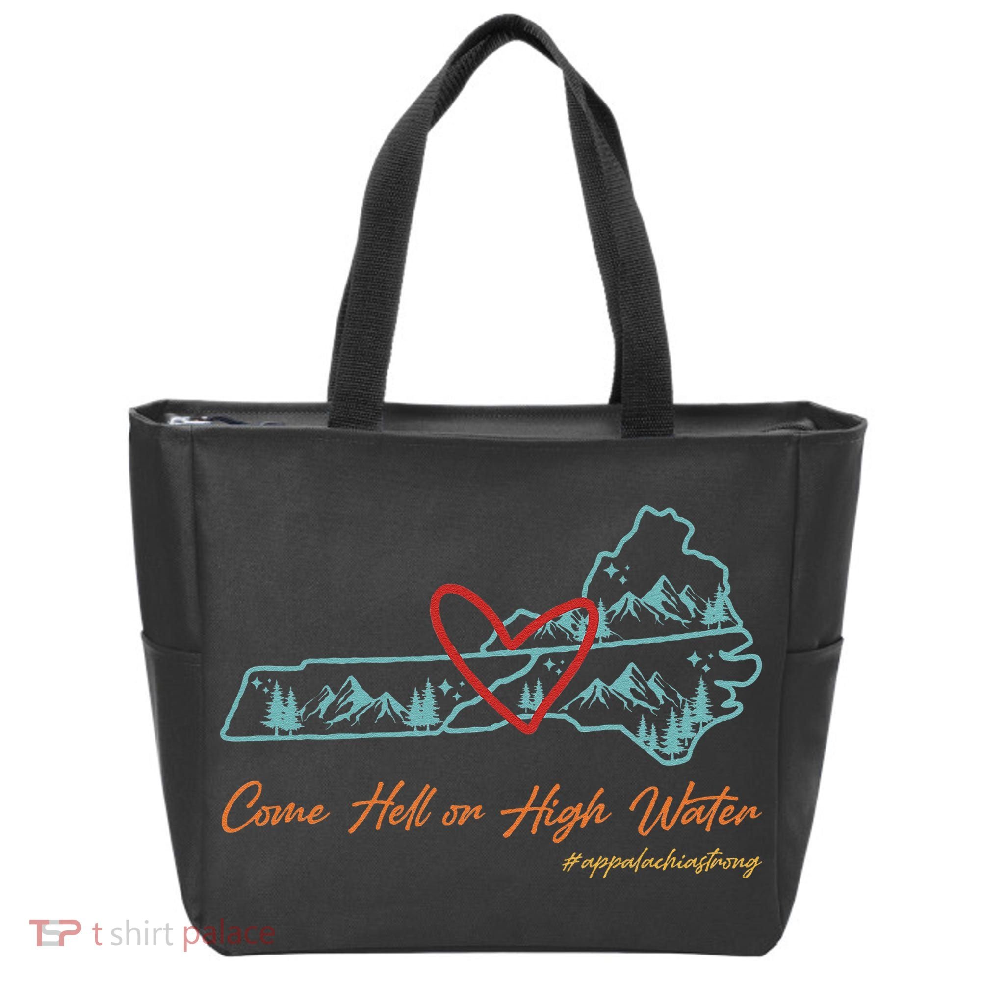 Come Hell Or High Water – Appalachian Strong Retro Tote Bag