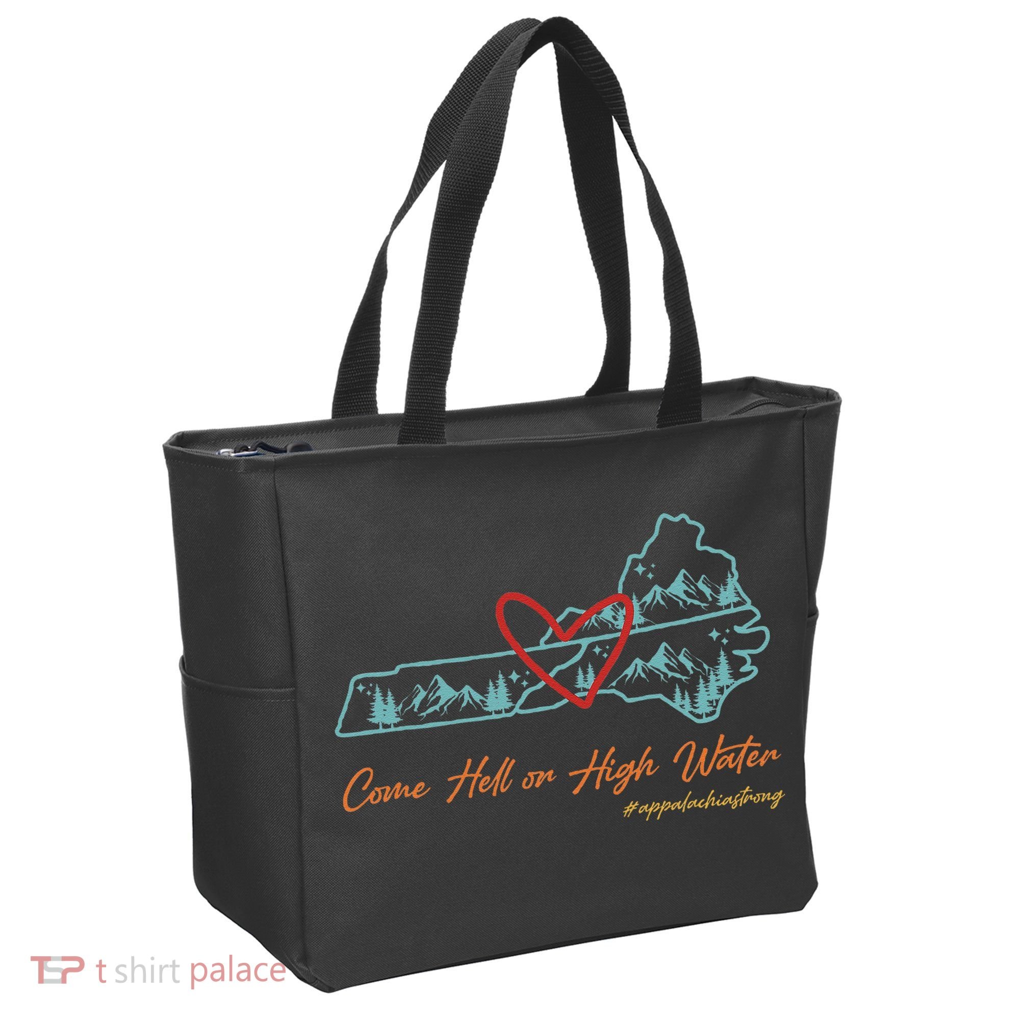 Come Hell Or High Water – Appalachian Strong Retro Tote Bag