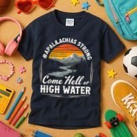 Come Hell Or High Water Mountain Appalachia Strong Nc Vn Tn Kids T-Shirt thumb 3