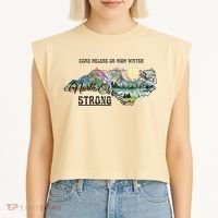 Come Helene Or High Water North Carolina Strong Garment-Dyed Women's Muscle Tee thumb 2
