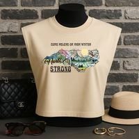 Come Helene Or High Water North Carolina Strong Garment-Dyed Women's Muscle Tee thumb 3